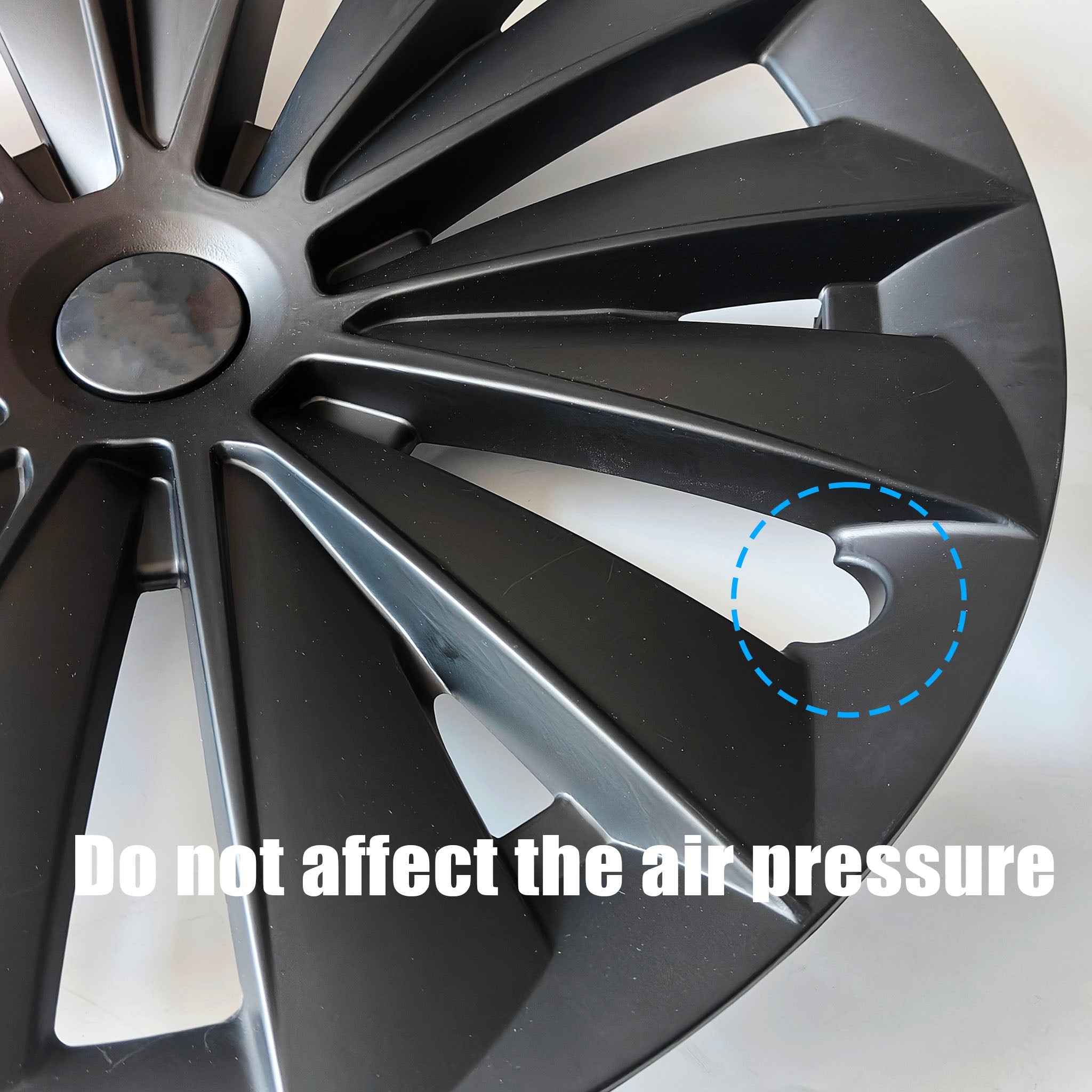 Cyclone-style Tesla Hubcaps Wheel Cover air pressure