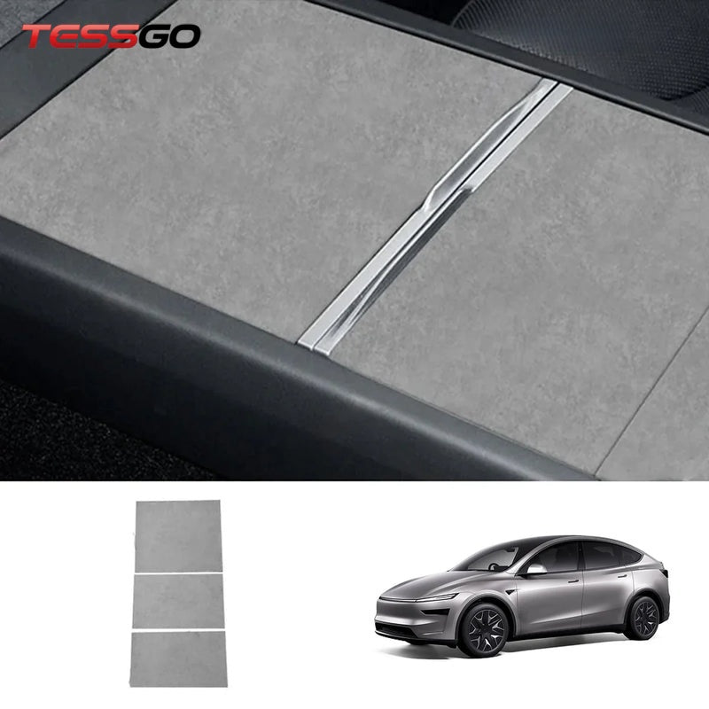 Alcantara Center Console Sticker Cover for Tesla Model Y L 2026+