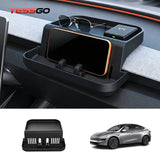 Dashboard Storage Tray with Phone Holder & ETC Bracket for Tesla Model 3/Y/Y L 2024+