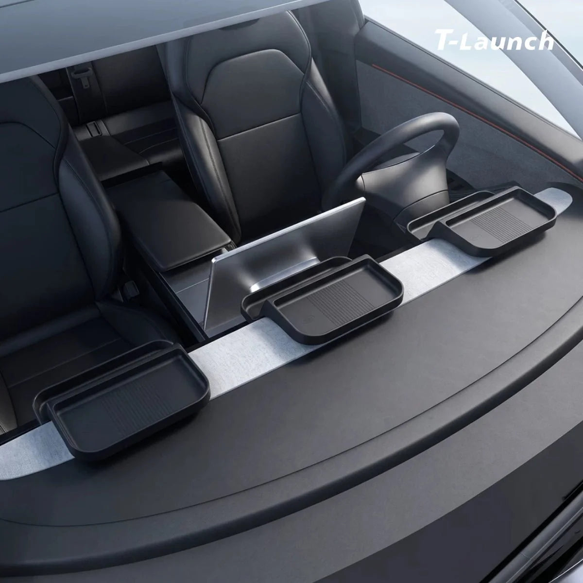 Dashboard Storage Tray with Phone Holder & ETC Bracket for Tesla Model 3/Y/Y L 2024+