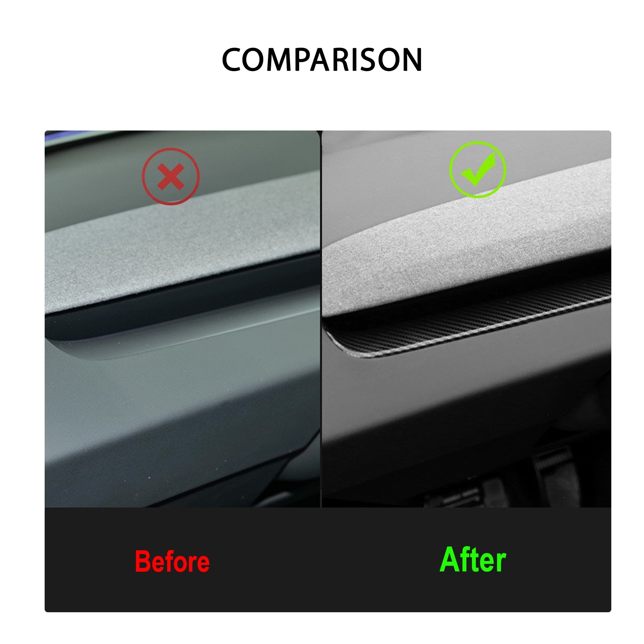 Dashboard Cover Air Vent Trim for Tesla 2024+ Model 3 & 2025+ Model Y