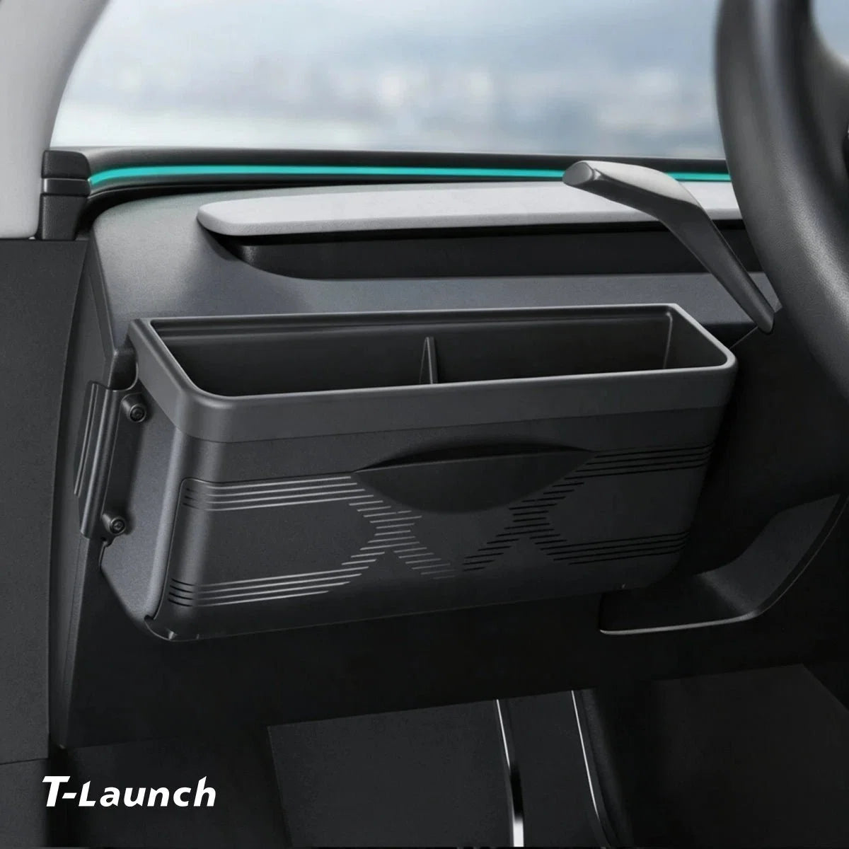 Dashboard Side Mini Glove Box Storage Organizer for Tesla Model Y/Y L 2025+