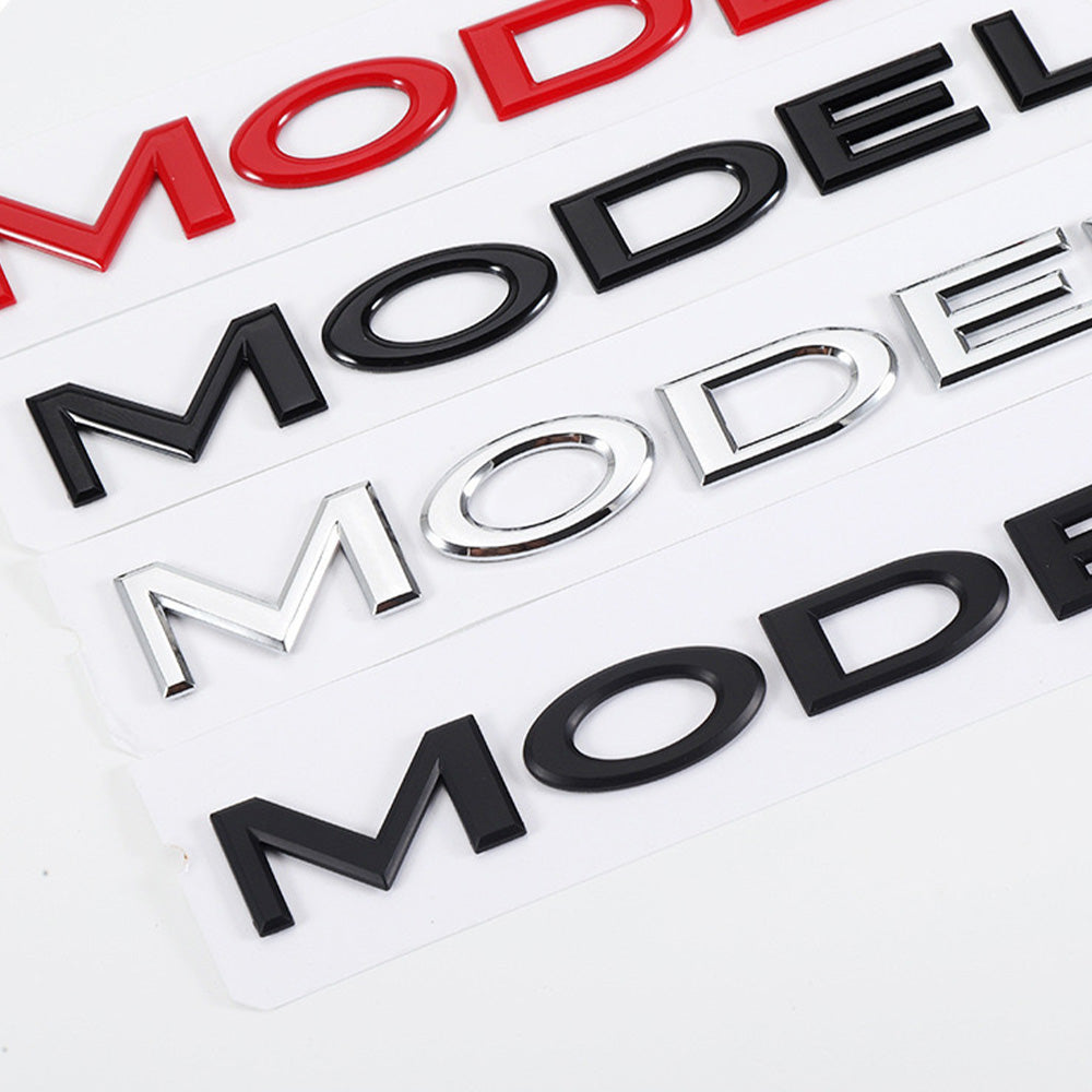 Tessgo Dual Motor Emblem Badge Decal for Model 3/Y/S/X – Weatherproof Rear Trunk Sticker for Exterior Styling Upgrade