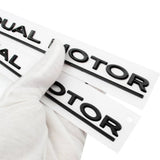 Tessgo Dual Motor Emblem Badge Decal for Model 3/Y/S/X – Weatherproof Rear Trunk Sticker for Exterior Styling Upgrade