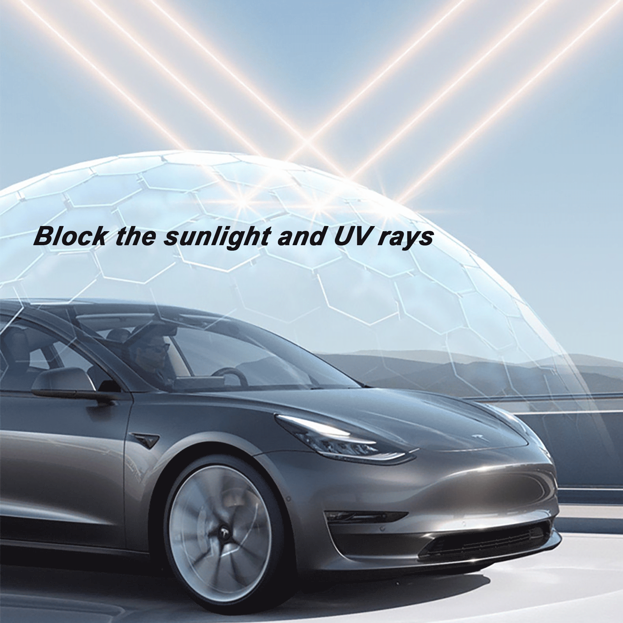 Teego Retractable Sunshade for Tesla Model 3 & Y (All Years)