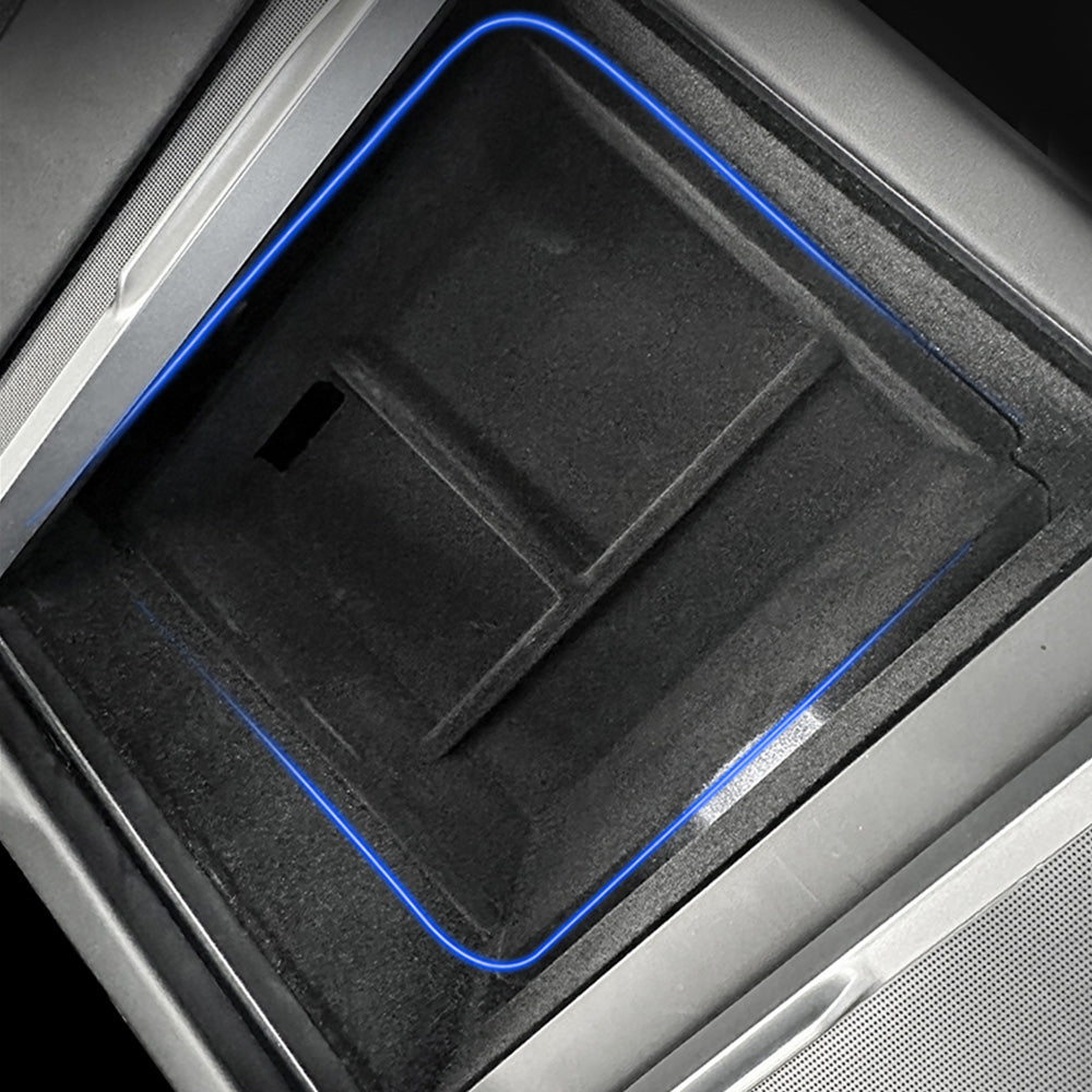 Flocked Center Console & Armrest Storage Tray Set for Tesla Model 3 Highland / Model Y Juniper / Model YL