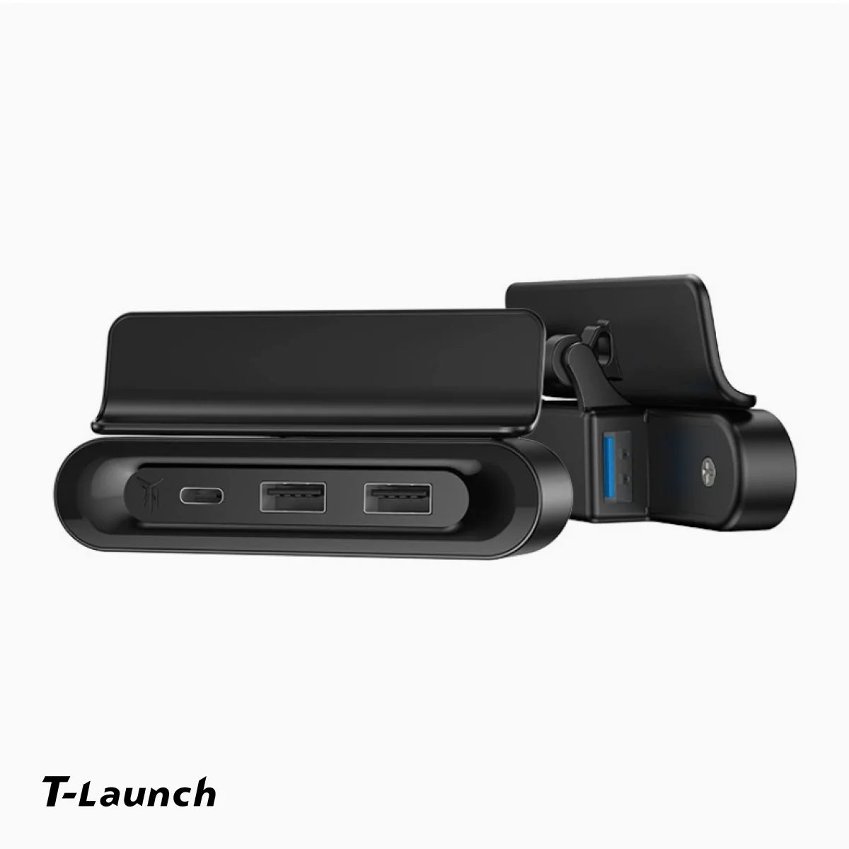 Under Screen Foldable Hidden USB-C Hub for Tesla Model 3/Y/Y L