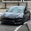 Sporty Front Lip Spoiler for Tesla Model 3 (2017-2023.09) | ABS Plastic Body Kit in Glossy/Matte Black & Carbon Fiber