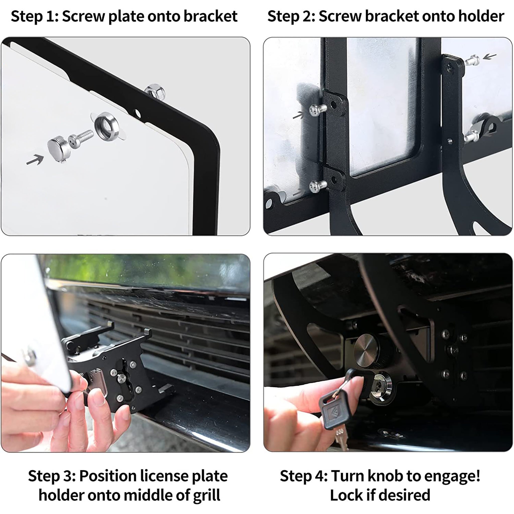 Premium Aluminum Anti-Theft License Plate Holder for Tesla Model 3, Model Y & Model 3 Highland | No-Drill Installation | US/Canada Fit
