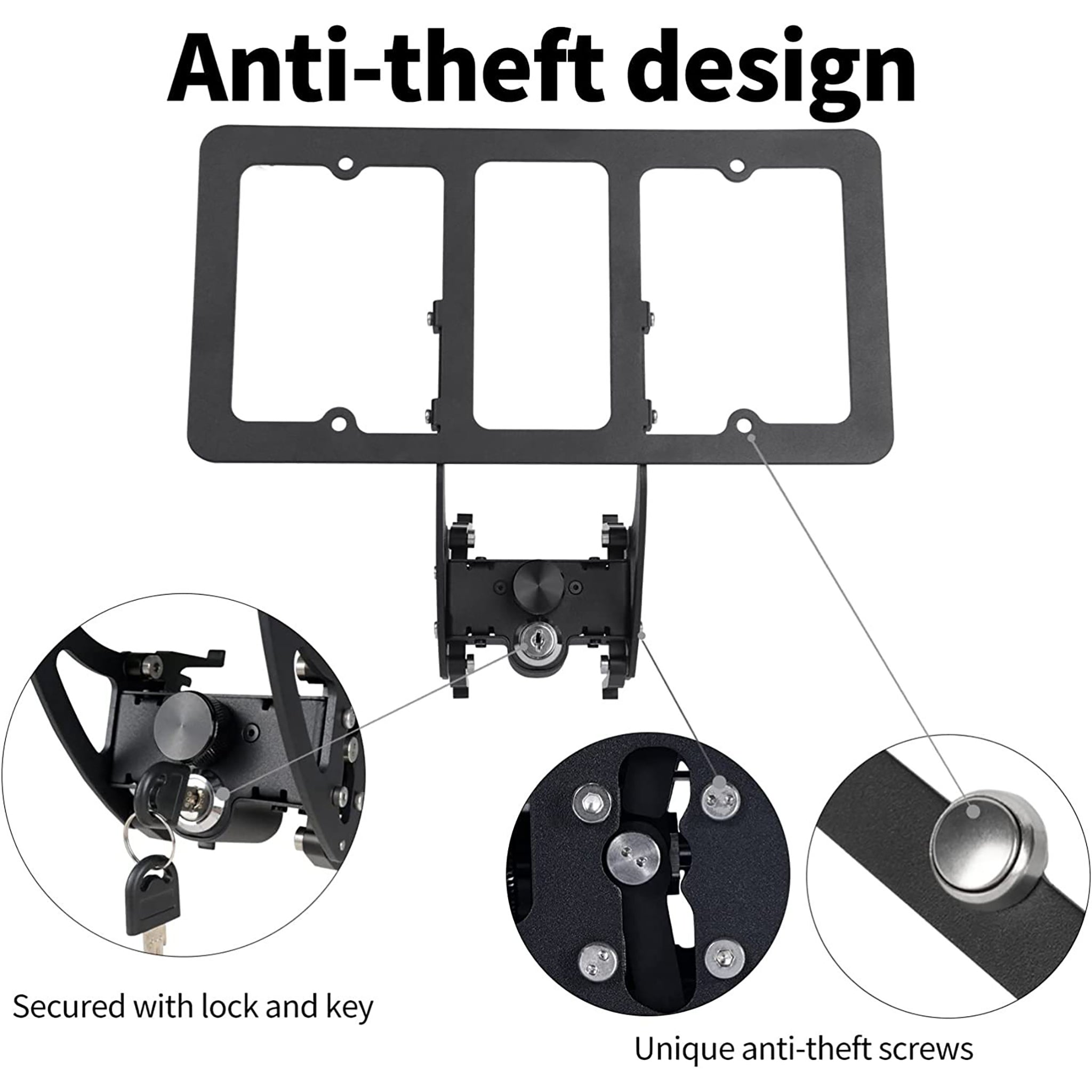 Premium Aluminum Anti-Theft License Plate Holder for Tesla Model 3, Model Y & Model 3 Highland | No-Drill Installation | US/Canada Fit