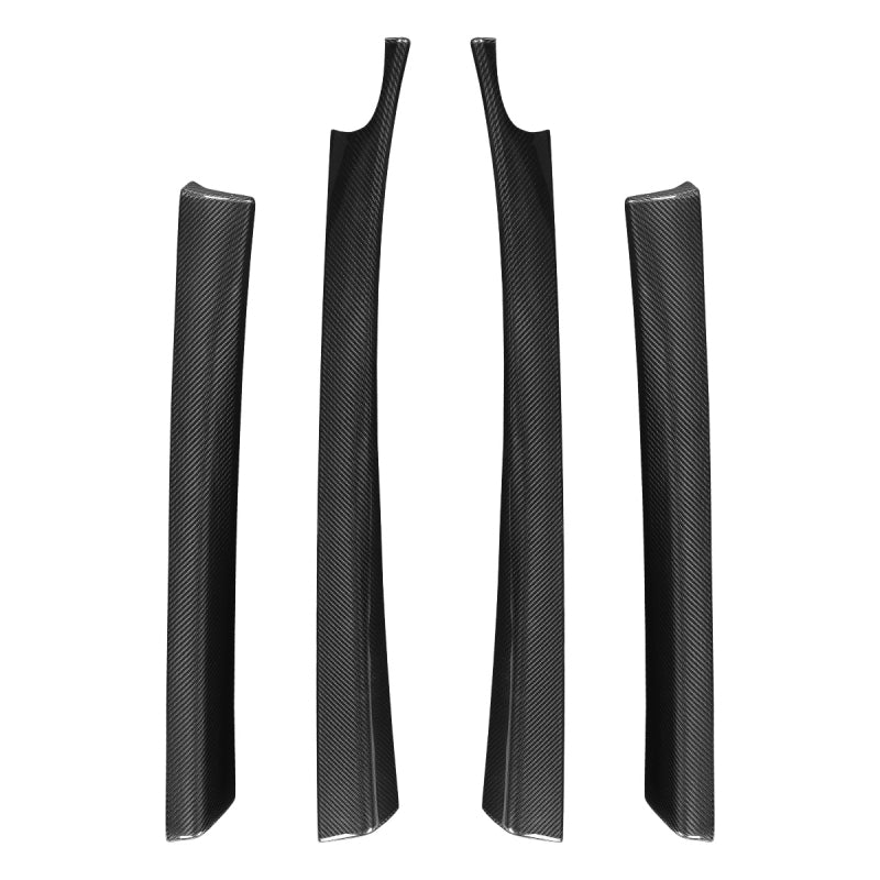 Front & Rear Carbon Fiber Upper Door Panel Covers for 2024+ Model 3 (4 Pcs) - Twill weave
