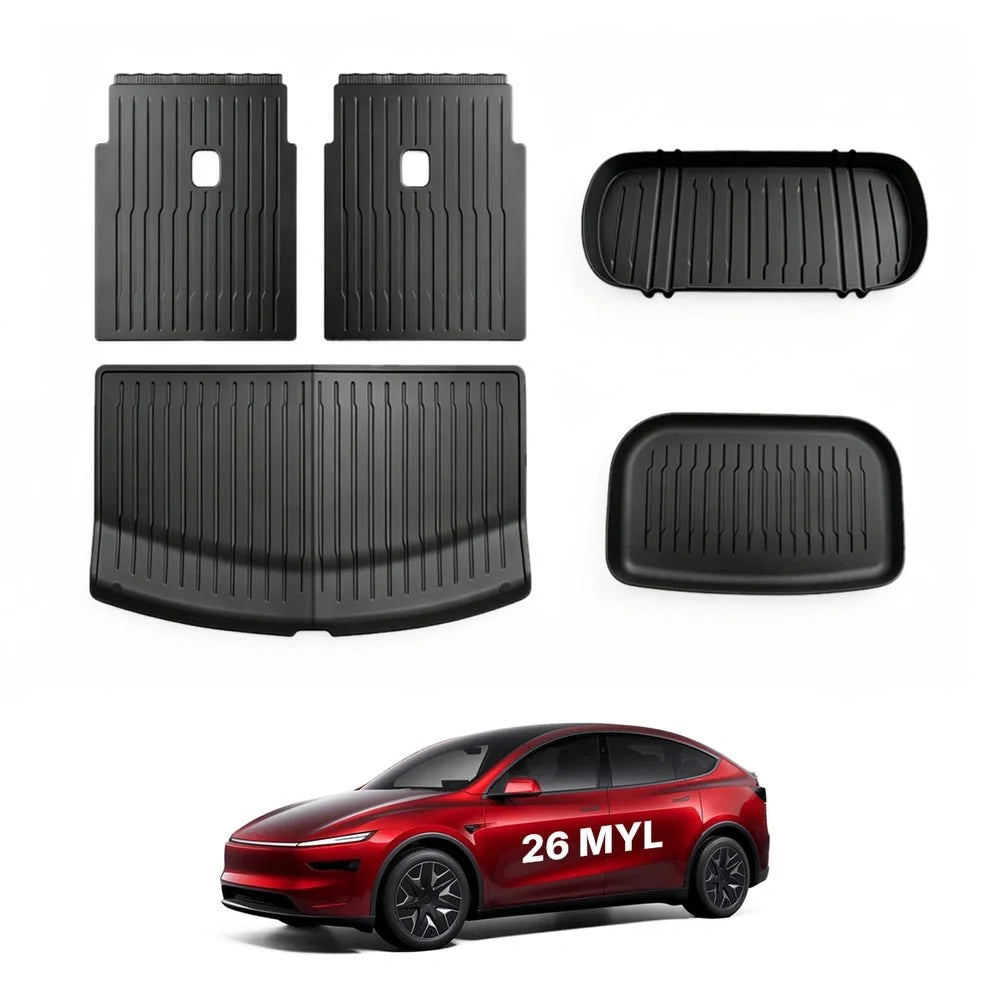 All-Weather TPE Floor Mats & Cargo Liners Set for Tesla Model YL 6-Seater 2026+