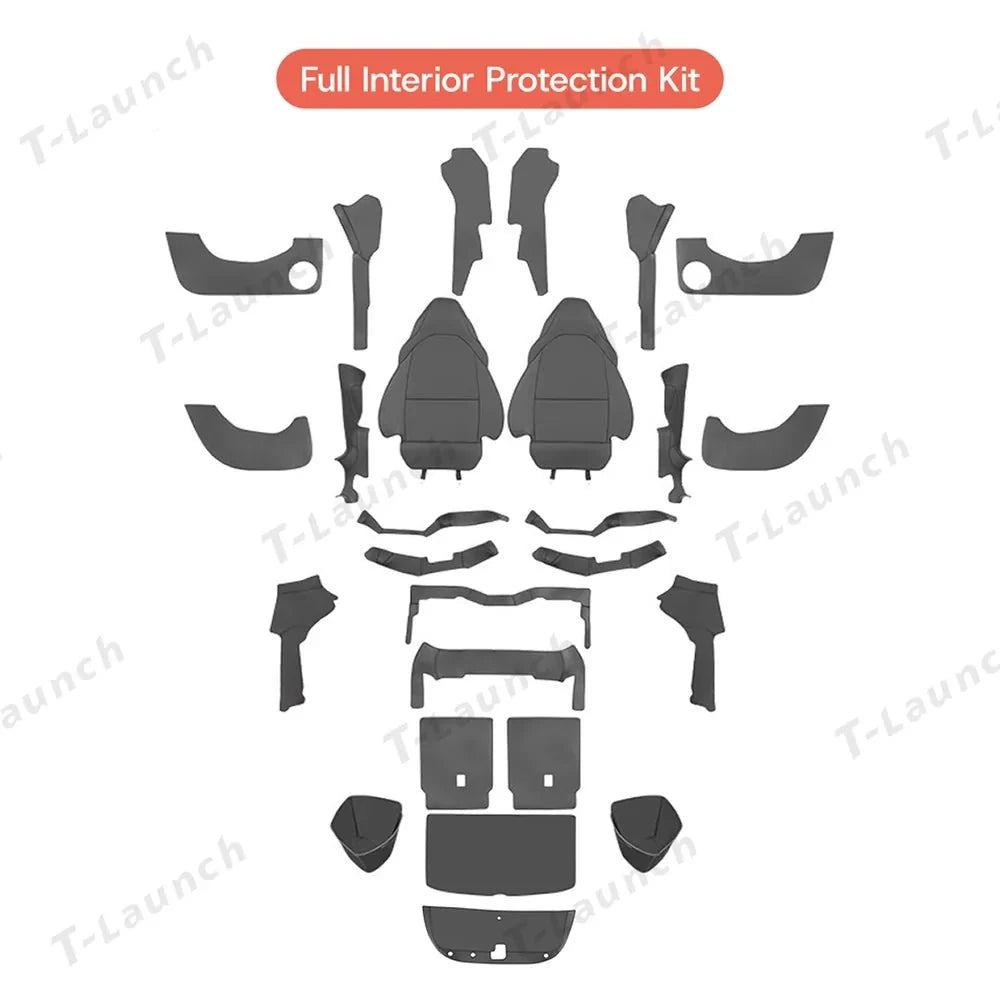 Napa Leather All-Around Interior Protection Kit for Tesla Model YL 6-Seater 2026+