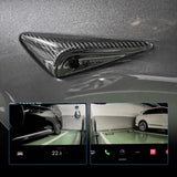 Tesla Model Y exterior upgrade with carbon fiber side camera cover