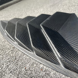 Close up view of Tesla Model Y Carbon Fiber Rear Side Window Louvers