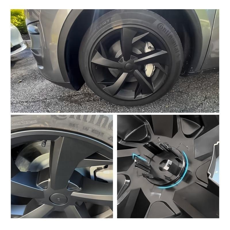 Hubcaps for Model Y Juniper 19 Inch Crossflow Wheels OEM Style Wheel Covers Exterior Accessories Upgrade 4PCS