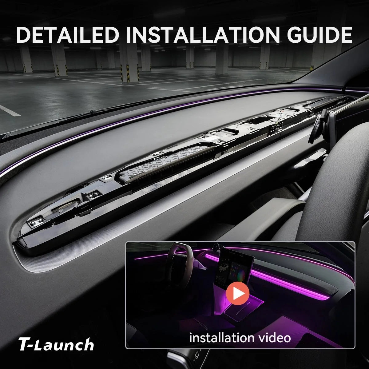 Interior RGB Ambient Lighting Kit for Tesla Model Y L 2026+