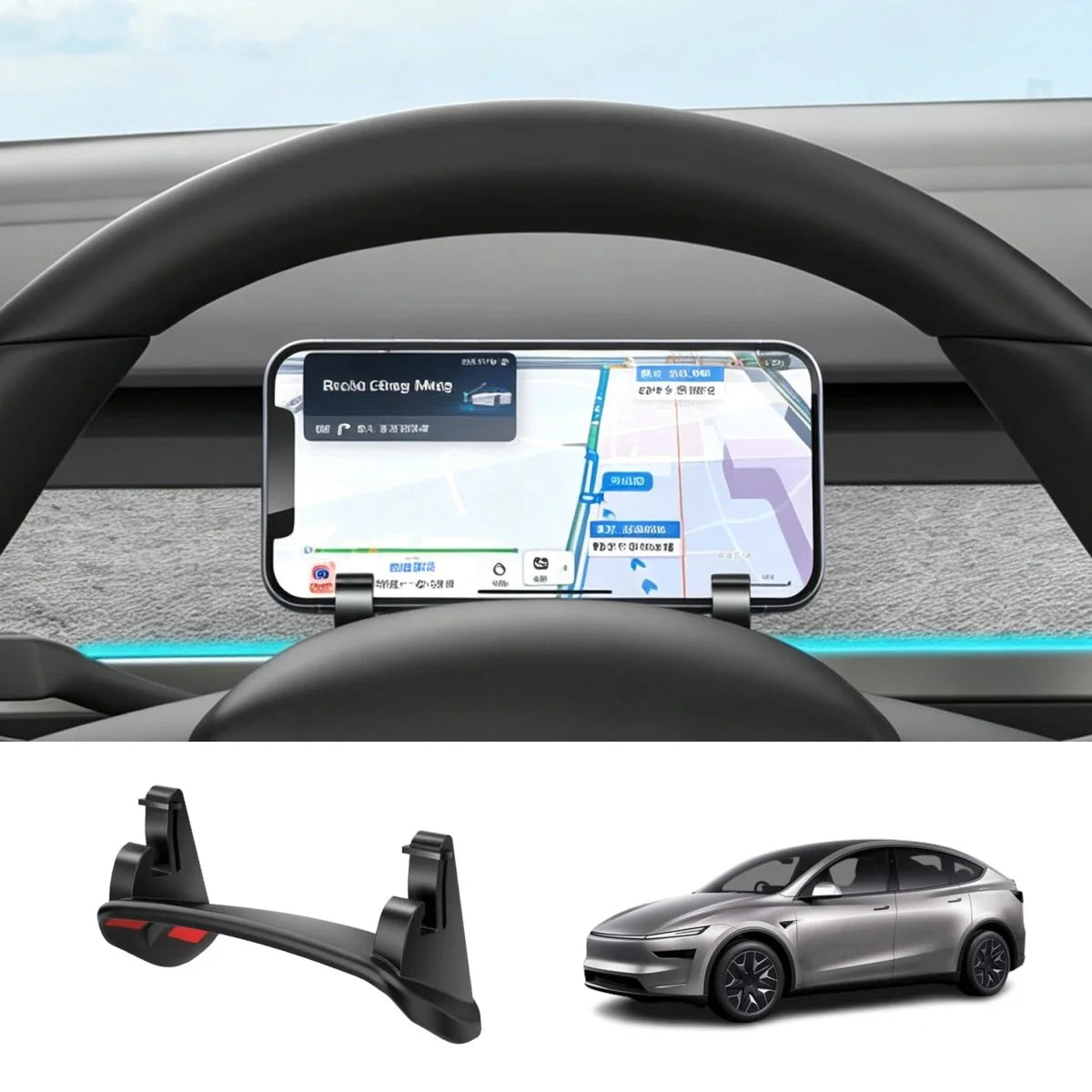Steering Wheel Phone Holder for Tesla Model 3/Y/Y L 2024+