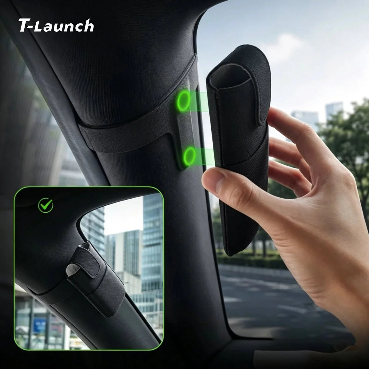 TESSGO Magnetic A Pillar Glasses Holder for Model 3 Model Y and Model YL 2021–2024