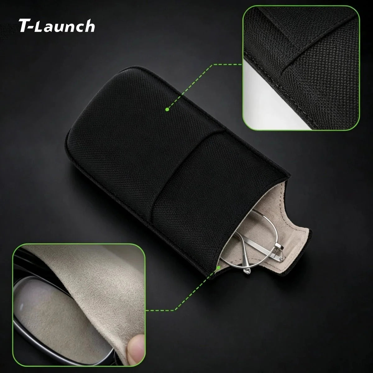 TESSGO Magnetic A Pillar Glasses Holder for Model 3 Model Y and Model YL 2021–2024