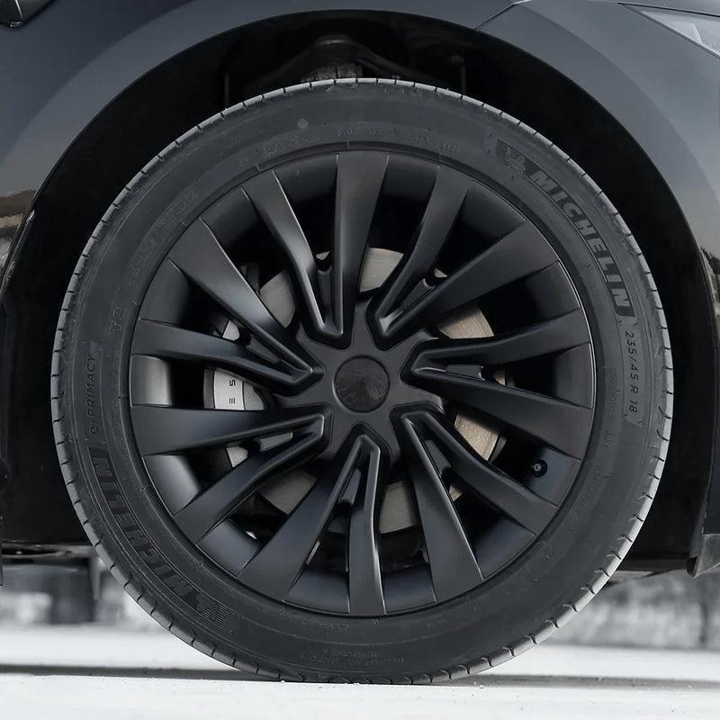 18-inch Arachnid-style wheel covers for Model 3 Highland