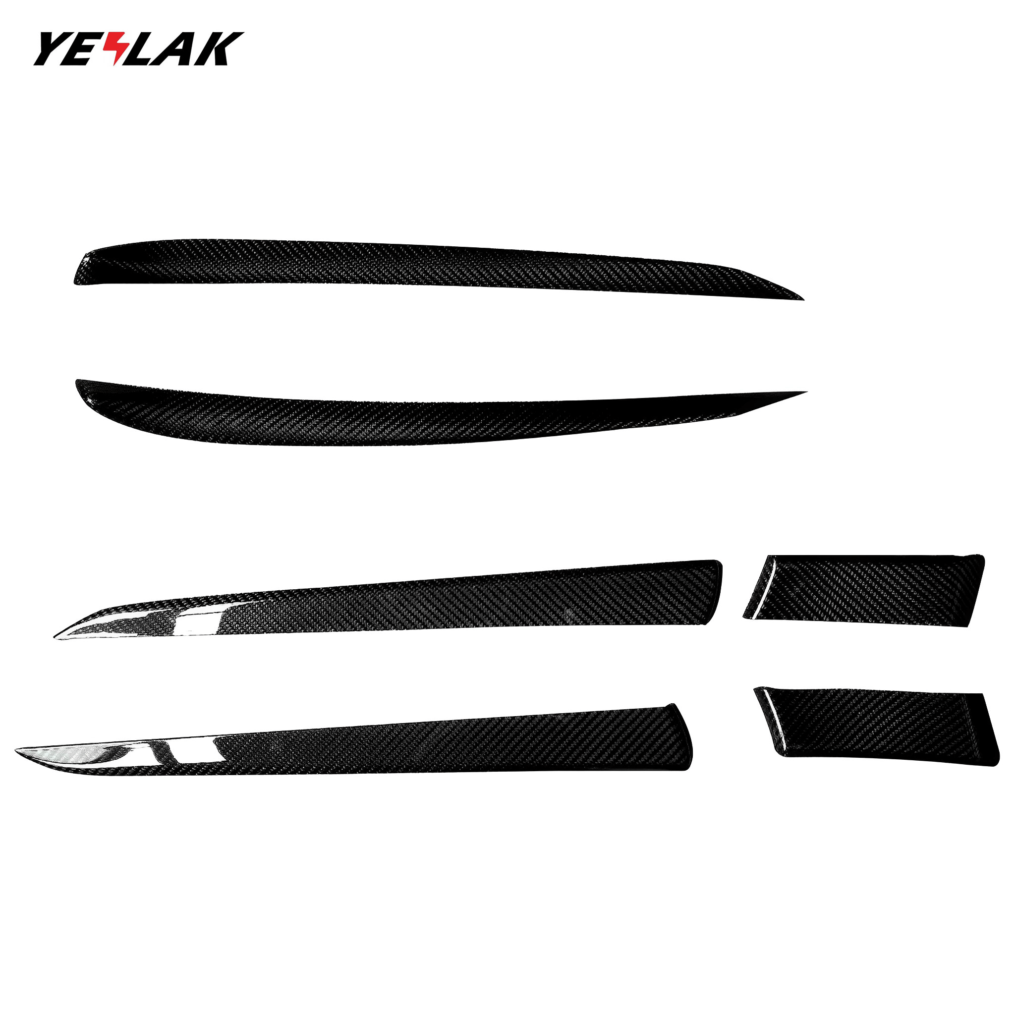Premium Real Carbon Fiber Interior Door Trim Kit for Tesla Model S/X | OEM Fit & Plaid Compatible 2021-2026+