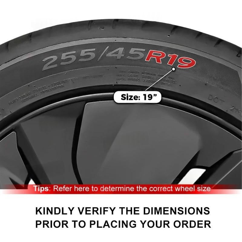 Model Y Juniper 19 Inch Wheel Covers With Performance Style Hub Caps 4PCS