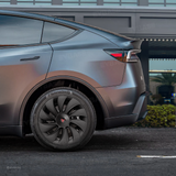 Tessgo 19" Überturbine Style Wheel Covers for Model Y Juniper – Matte Black Hubcaps for Crossflow Wheels, OEM Fit Upgrade