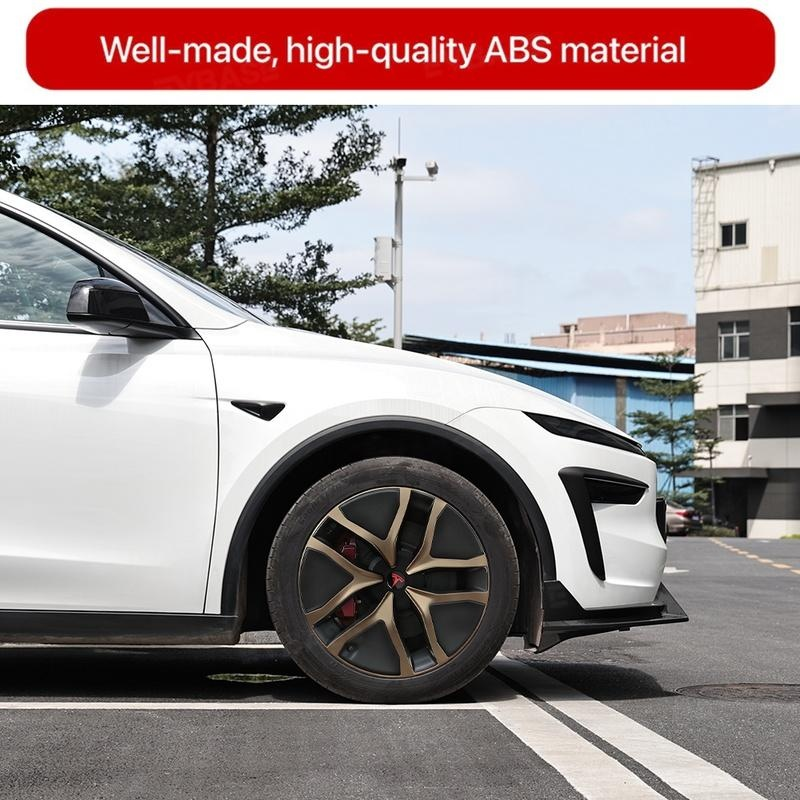 Model Y Juniper 19" Wheel Covers Satin Bronze Hubcaps Inspired By Model Y Performance