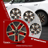 Model Y Juniper 19" Wheel Covers Satin Bronze Hubcaps Inspired By Model Y Performance