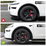 Model Y Juniper 19" Wheel Covers with Futuristic Off-Road Style Hubcaps Full Rim Protectors for Tesla