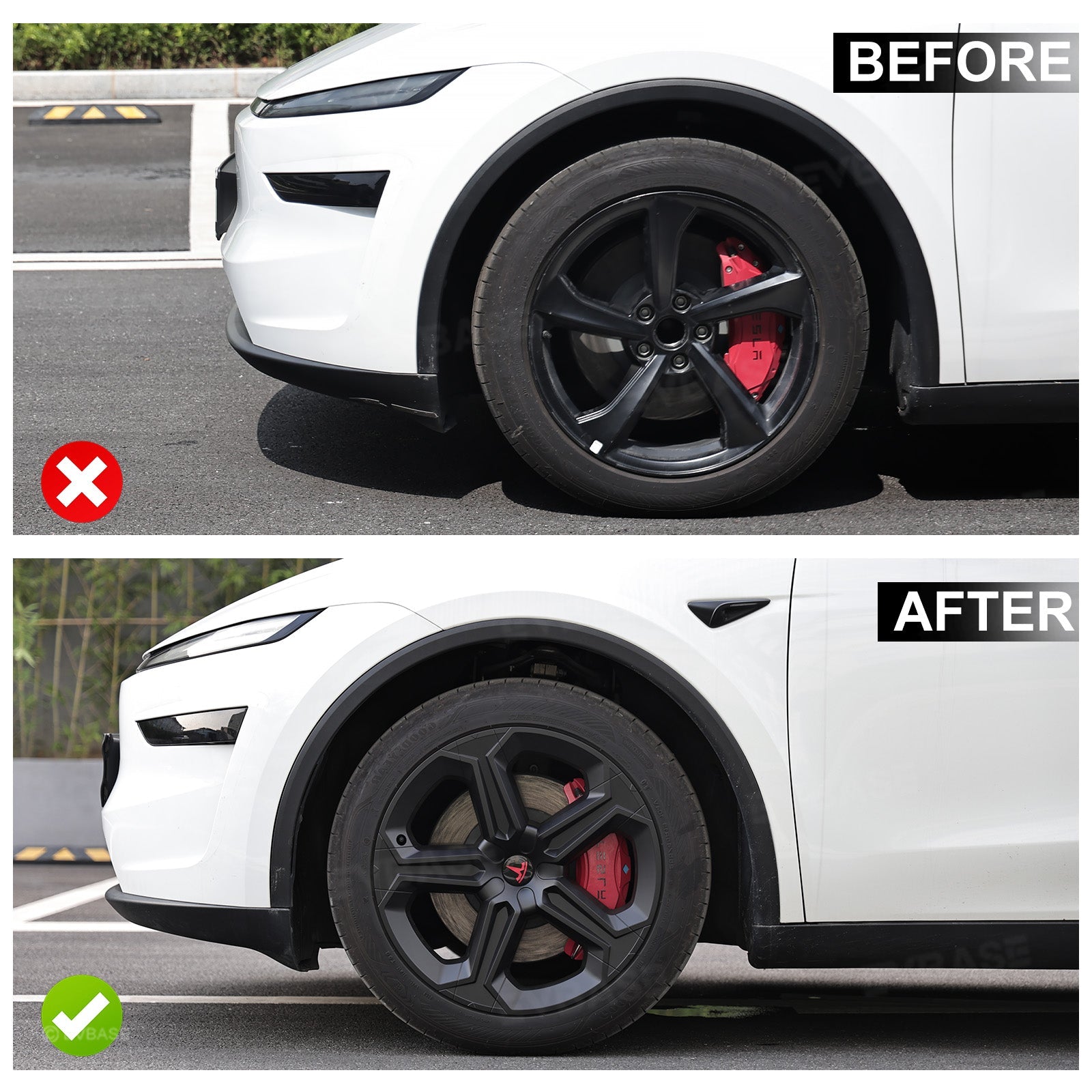 Tessgo "Nomad-Armor" 19" Futuristic Off-Road Wheel Covers for Model Y Juniper
