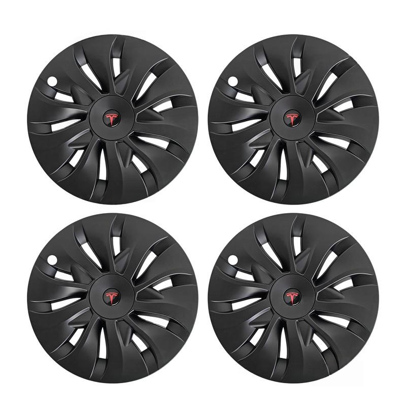 19" Aero Style Wheel Covers for Model Y Juniper Matte Black