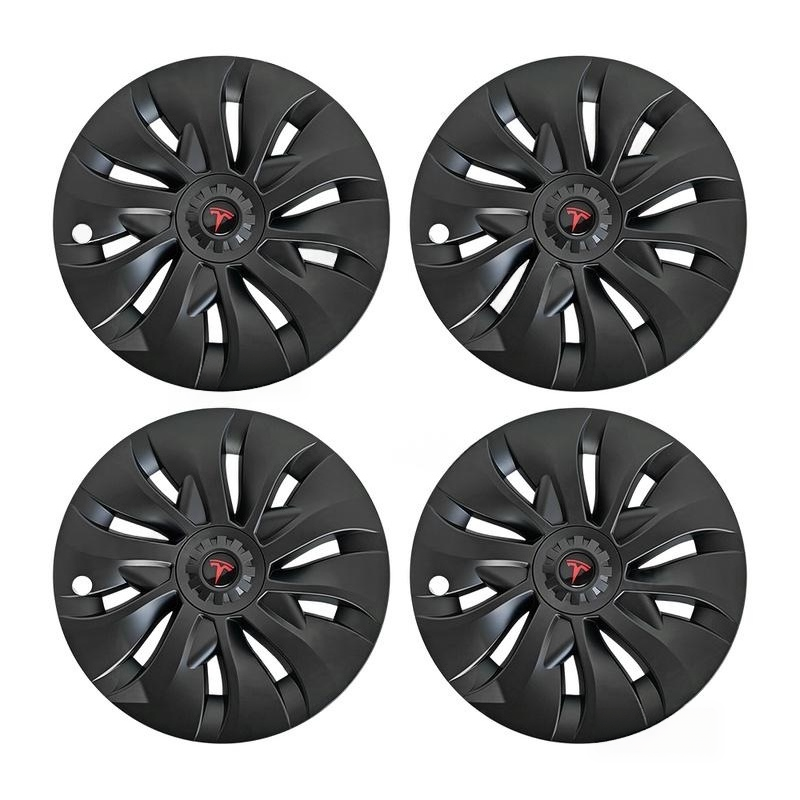 19" Aero Style Wheel Covers for Model Y Juniper Matte Black
