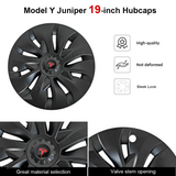 Model Y Juniper Aero-Style Wheel Covers for Tesla 19" Wheels Matte Hubcaps
