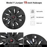 19" Aero Style Wheel Covers for Model Y Juniper Matte Black