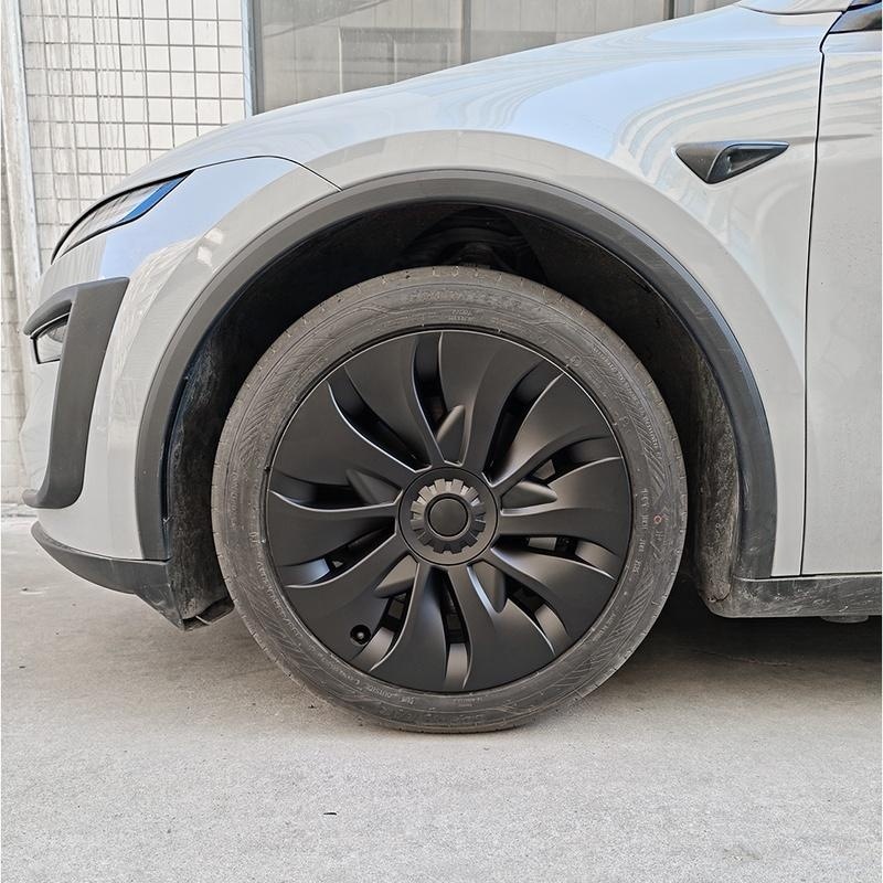 19" Aero Style Wheel Covers for Model Y Juniper Matte Black