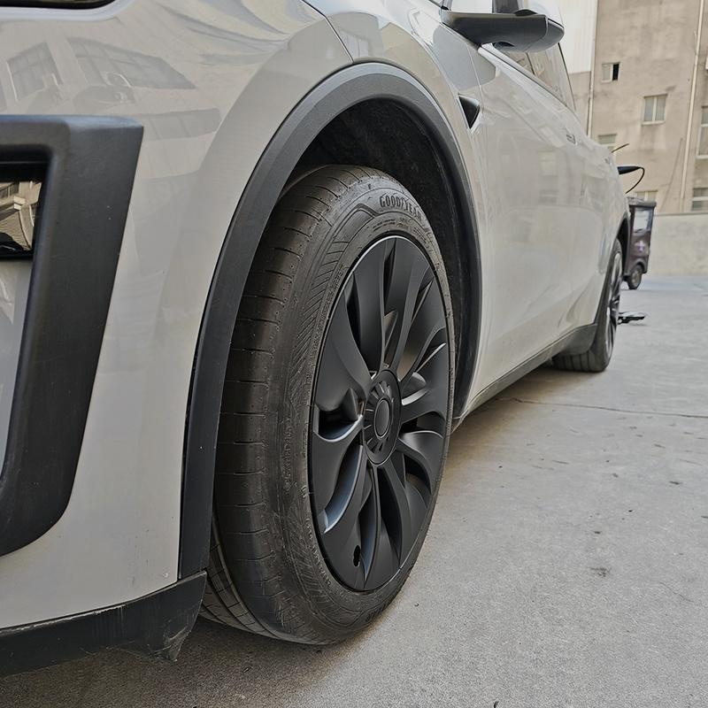 19" Aero Style Wheel Covers for Model Y Juniper Matte Black