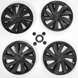 Induction Style 19" Wheel Covers for Model Y Juniper Matte Black Set of 4