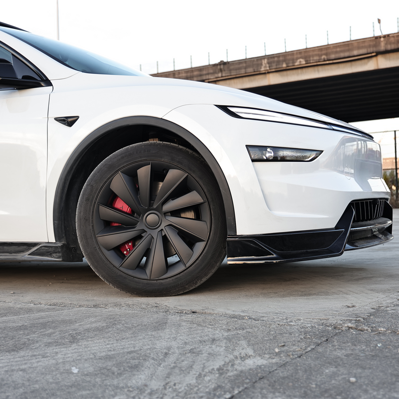 Induction Style 19" Wheel Covers for Model Y Juniper Matte Black Set of 4