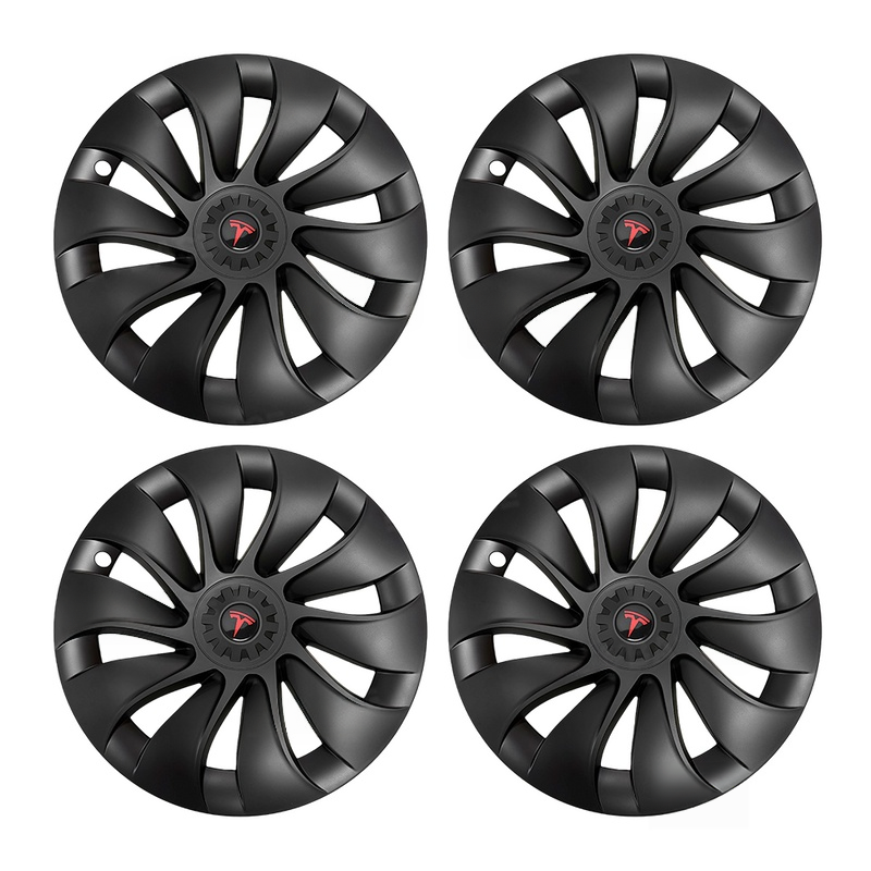 20" Helix Style Wheel Covers for Model Y Juniper Matte Black