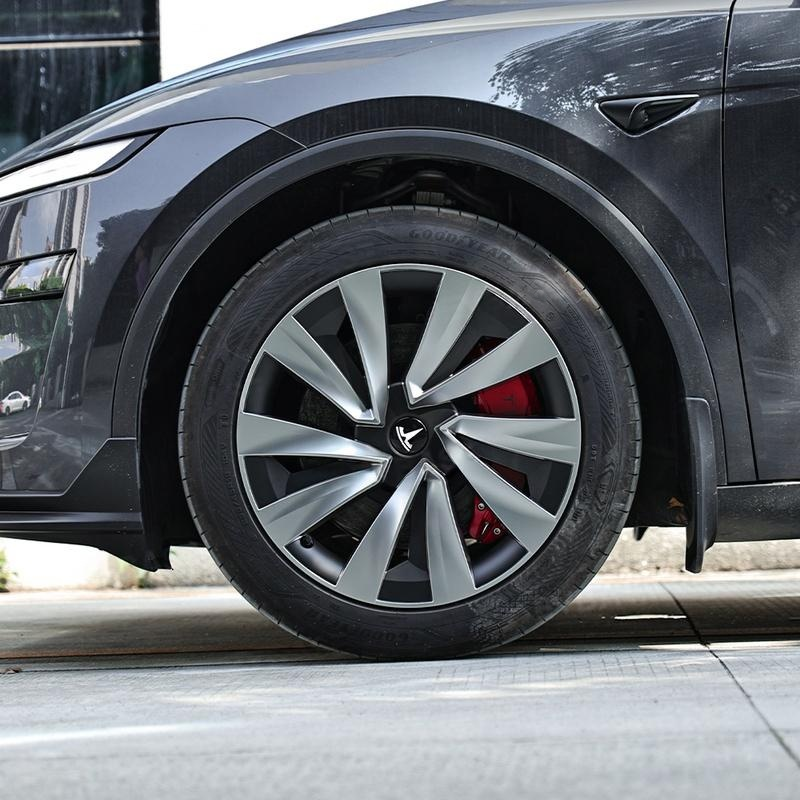 Model Y Juniper 19 Inch Wheel Covers for Tesla Crossflow Wheels Spiral Style Aero Hubcaps 4PCS