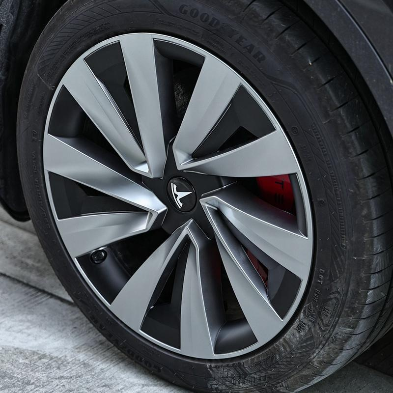 Model Y Juniper 19 Inch Wheel Covers for Tesla Crossflow Wheels Spiral Style Aero Hubcaps 4PCS