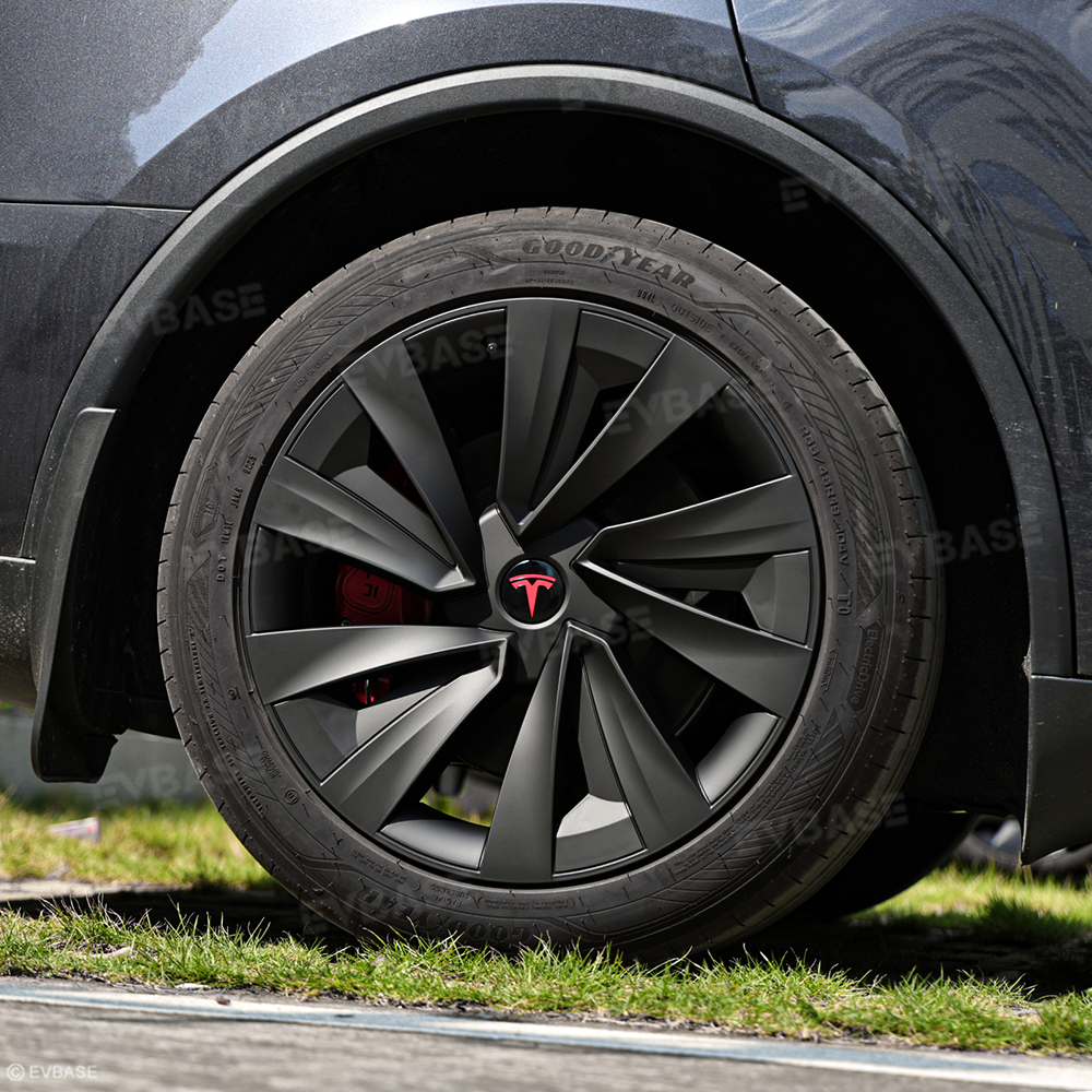 Tessgo 19" Spiral Style Dual-Color Wheel Covers for Tesla Model Y Juniper