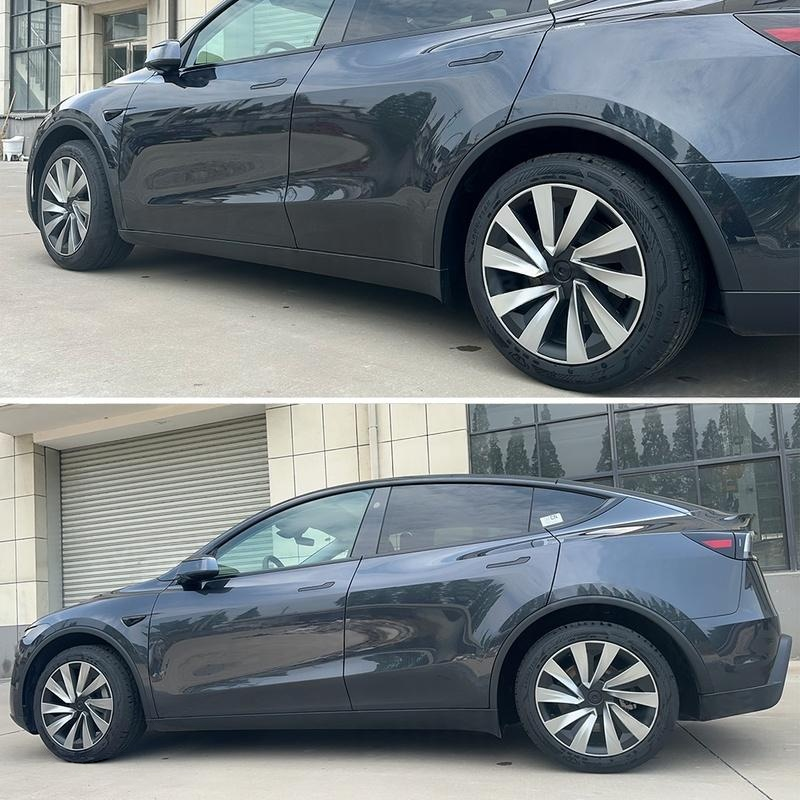Model Y Juniper 19 Inch Wheel Covers for Tesla Crossflow Wheels Spiral Style Aero Hubcaps 4PCS