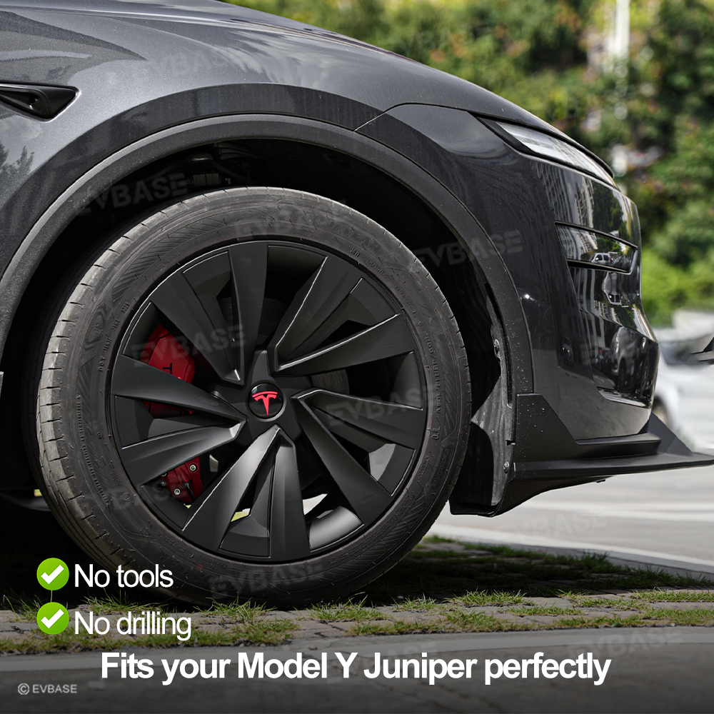 Tessgo "Helix-Aero" 19" Spiral Style Wheel Covers for Tesla Model Y Juniper 4PCS