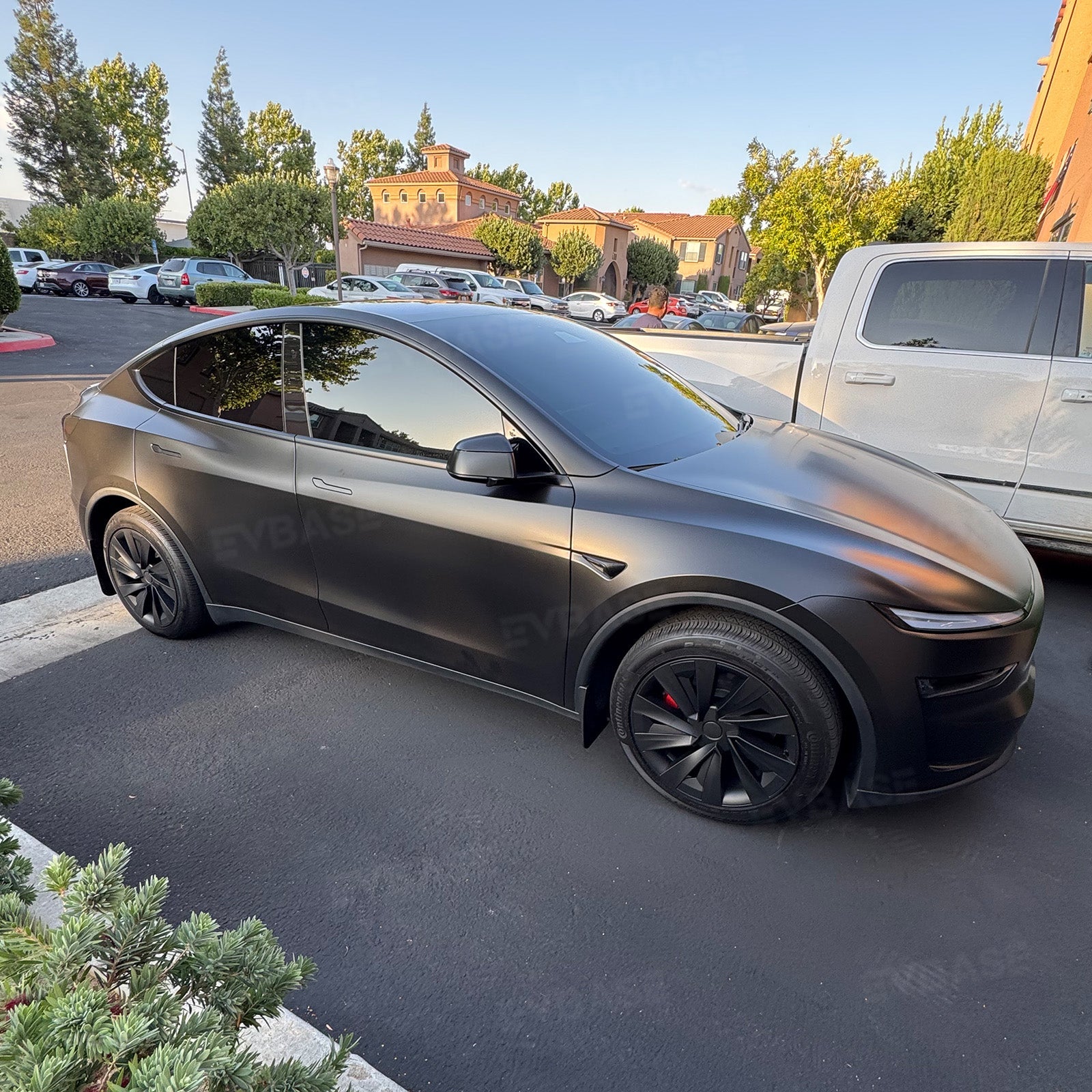 Model Y Juniper Wheel Covers for 19 Inch Tesla Wheel Spiral Style Matte Black Aero Tesla Hub Caps 4PCS