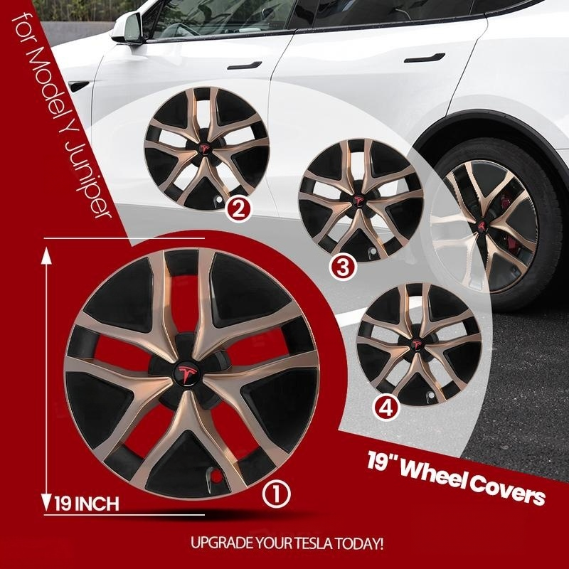 Model Y Juniper Wheel Covers 19 Inch Wheels Hubcaps Performance Look