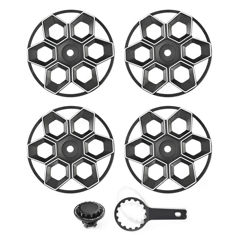 Model Y/ Y Juniper Wheel Covers 19 Inch Hex Wedge Hubcaps Honeycomb Wheels Style for Tesla