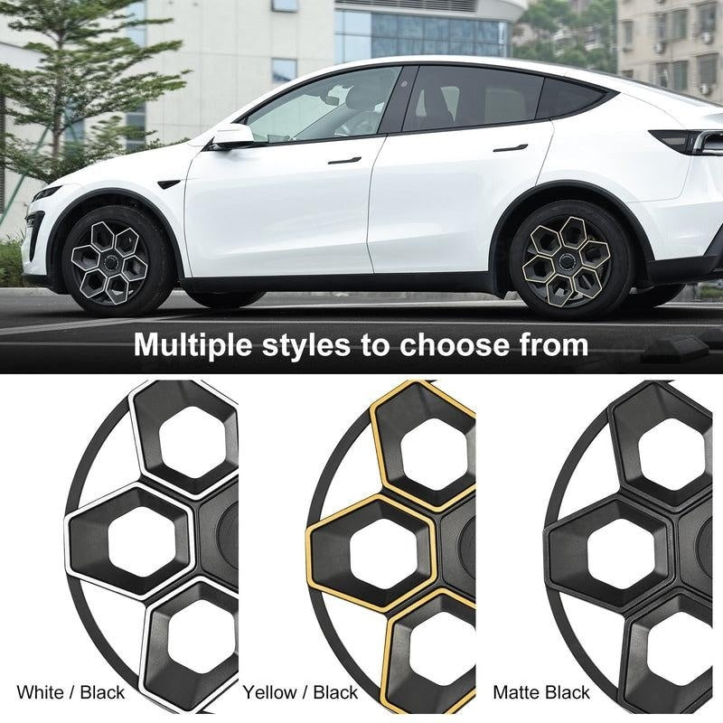 Model Y/ Y Juniper Wheel Covers 19 Inch Hex Wedge Hubcaps Honeycomb Wheels Style for Tesla